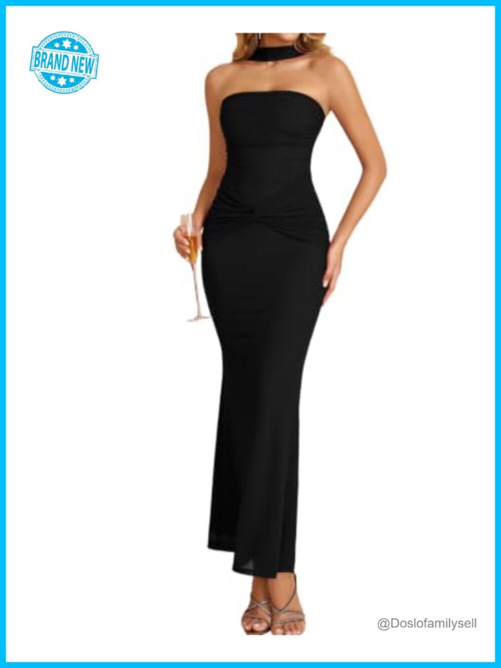 Halter Formal Bodycon Maxi Dress Semi Formal Wedding Guest